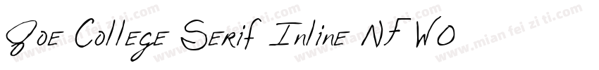 Joe College Serif Inline NF W05字体转换